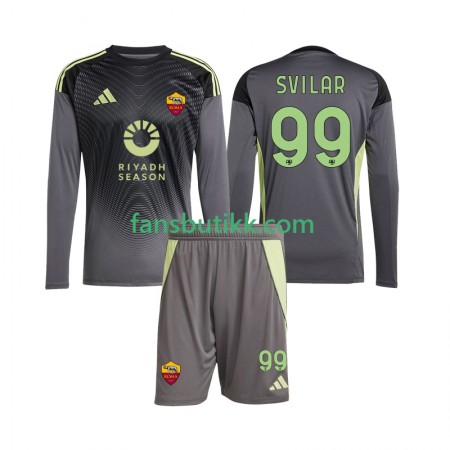 Fotballdrakt AS Roma Mile Svilar 99 Keeper Barn Hjemmetrøye 2025-2026 Langermet